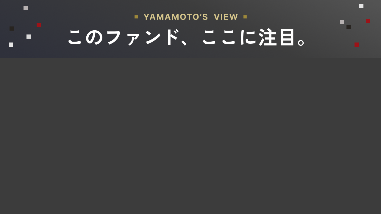 YAMAMOTO’S VIEW このファンド、ここに注目。